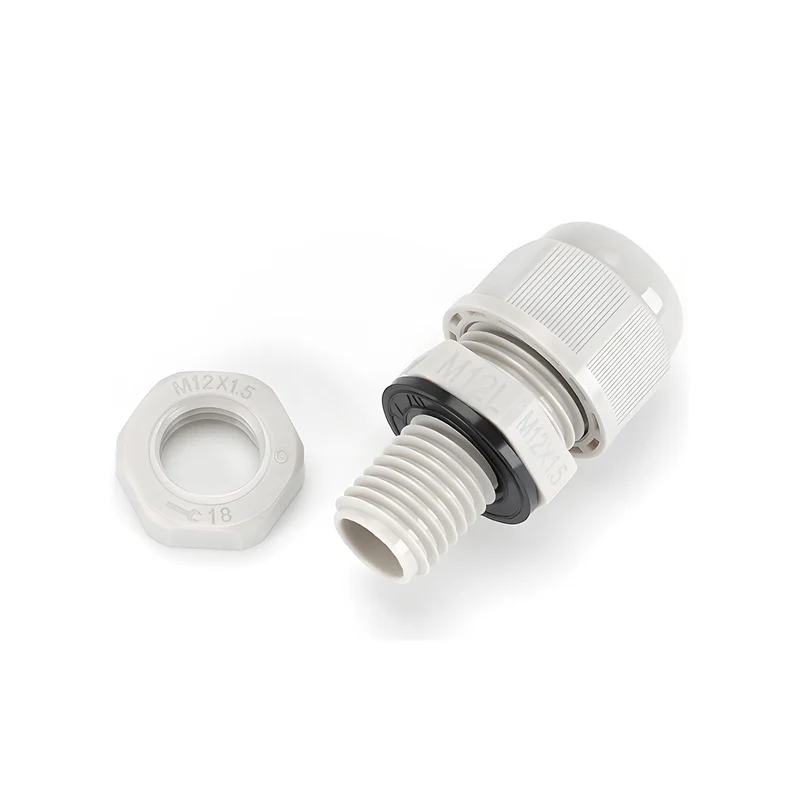 Waterproof Cable Gland, Nylon Cord Connector with EPDM Seal, IP69, White