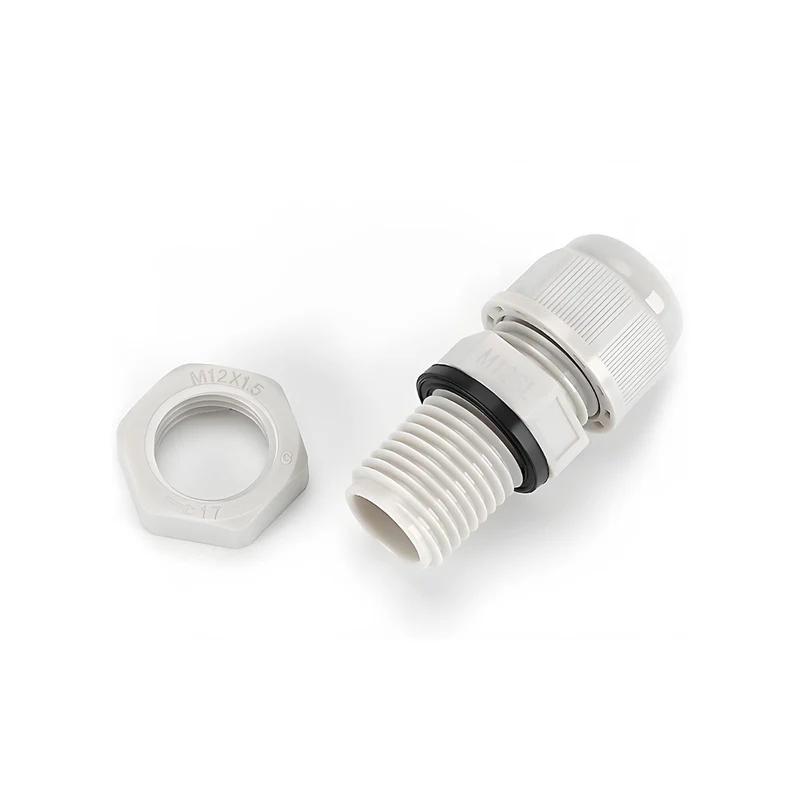 Waterproof Cable Gland, Nylon Cord Connector with EPDM Seal, IP69, White