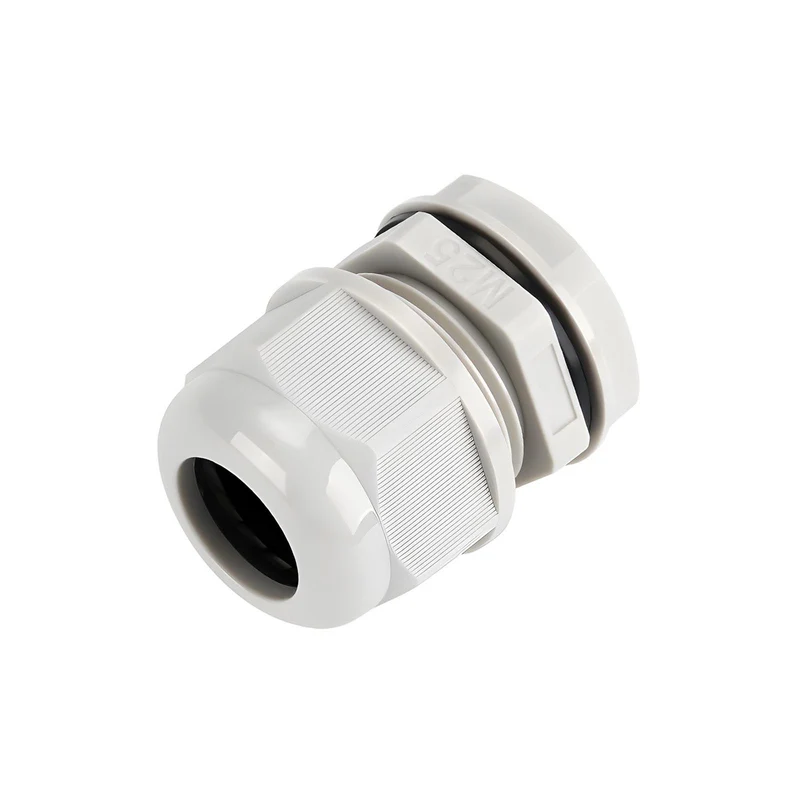 Waterproof Cable Gland, Nylon Cord Connector with EPDM Seal, IP69, White
