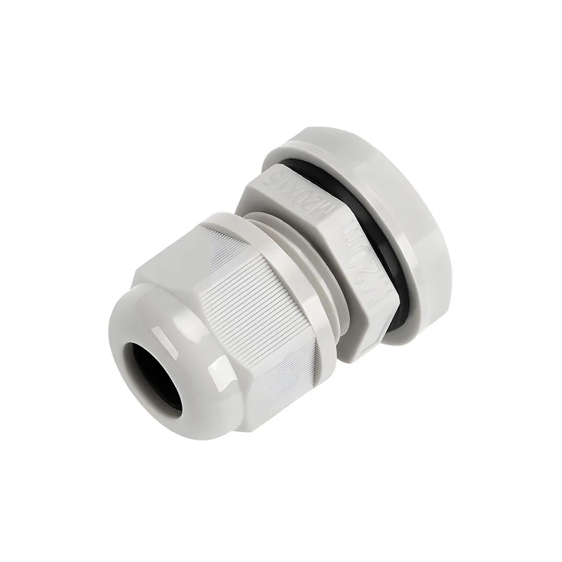 Waterproof Cable Gland, Nylon Cord Connector with EPDM Seal, IP69, White