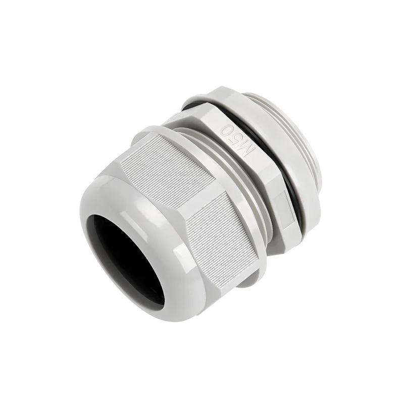Waterproof Cable Gland, Nylon Cord Connector with EPDM Seal, IP69, White