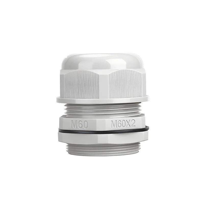 Waterproof Cable Gland, Nylon Cord Connector with EPDM Seal, IP69, White