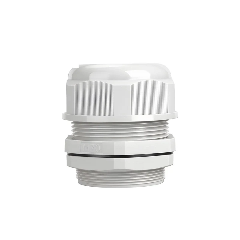 Waterproof Cable Gland, Nylon Cord Connector with EPDM Seal, IP69, White