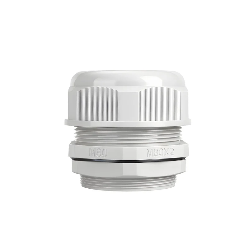 Waterproof Cable Gland, Nylon Cord Connector with EPDM Seal, IP69, White