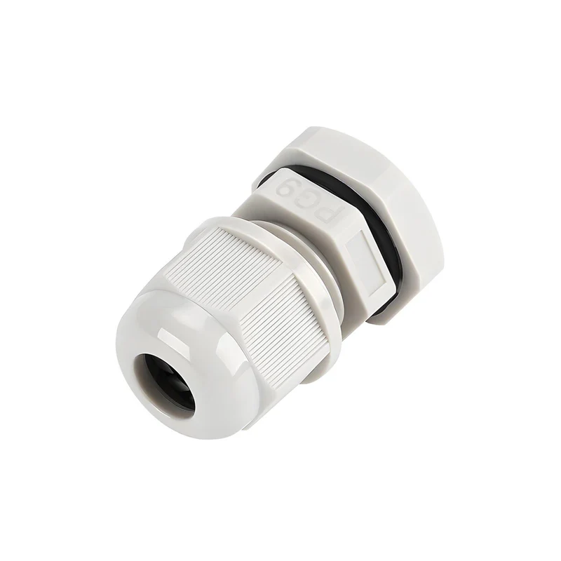 Waterproof Cable Gland, Nylon Cord Connector with EPDM Seal, IP69, White