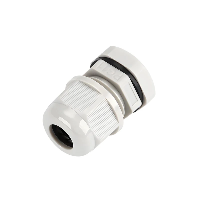 Waterproof Cable Gland, Nylon Cord Connector with EPDM Seal, IP69, White