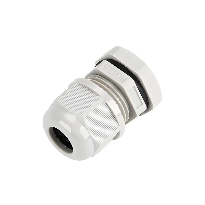 Waterproof Cable Gland, Nylon Cord Connector with EPDM Seal, IP69, White