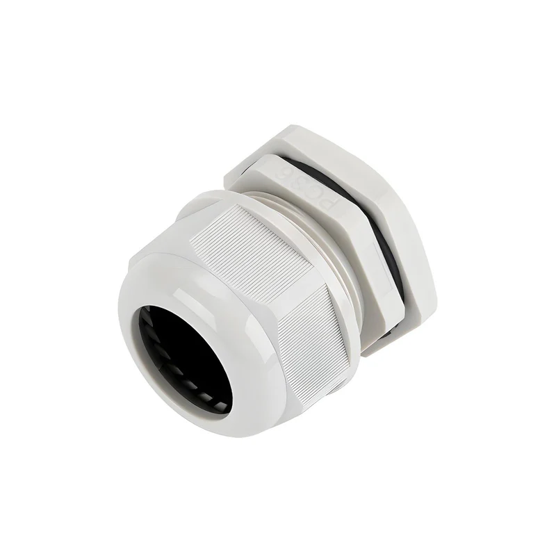 Waterproof Cable Gland, Nylon Cord Connector with EPDM Seal, IP69, White