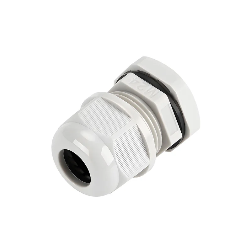 Waterproof Cable Gland, Nylon Cord Connector with EPDM Seal, IP69, White