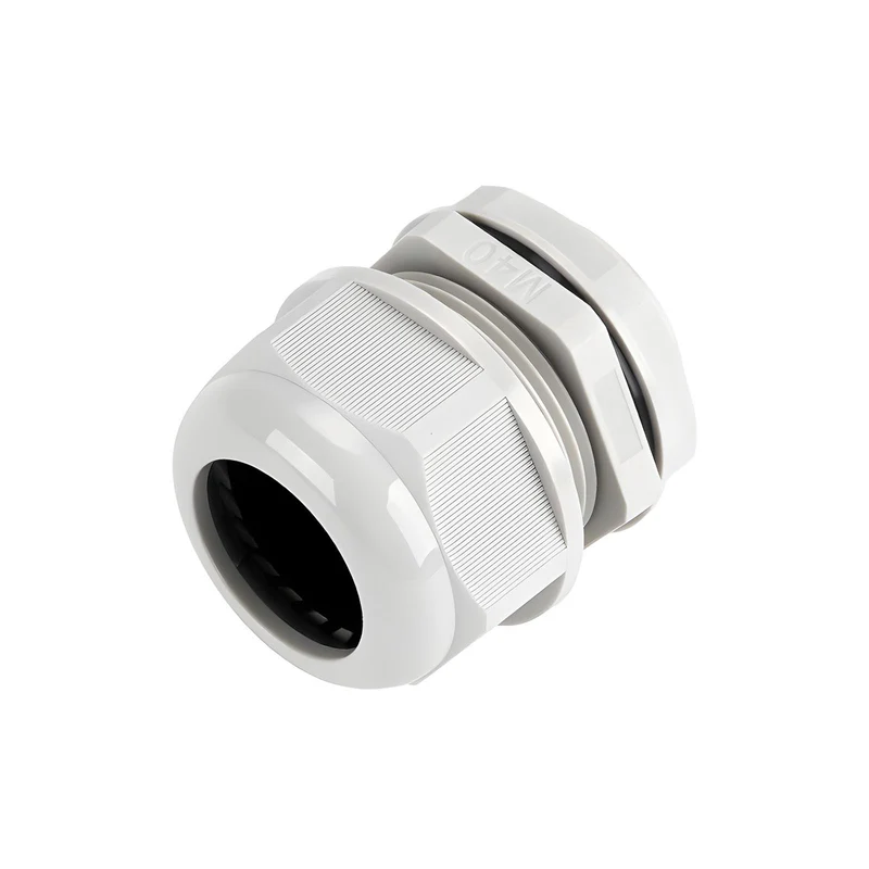 Waterproof Cable Gland, Nylon Cord Connector with EPDM Seal, IP69, White