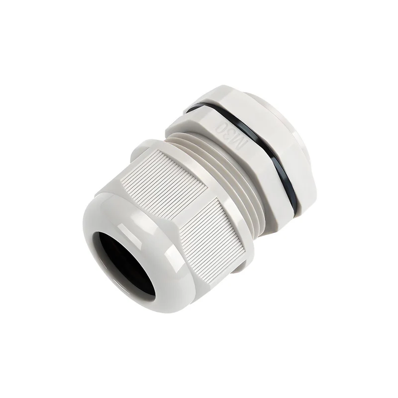 Waterproof Cable Gland, Nylon Cord Connector with EPDM Seal, IP69, White