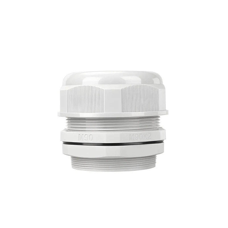 Waterproof Cable Gland, Nylon Cord Connector with EPDM Seal, IP69, White