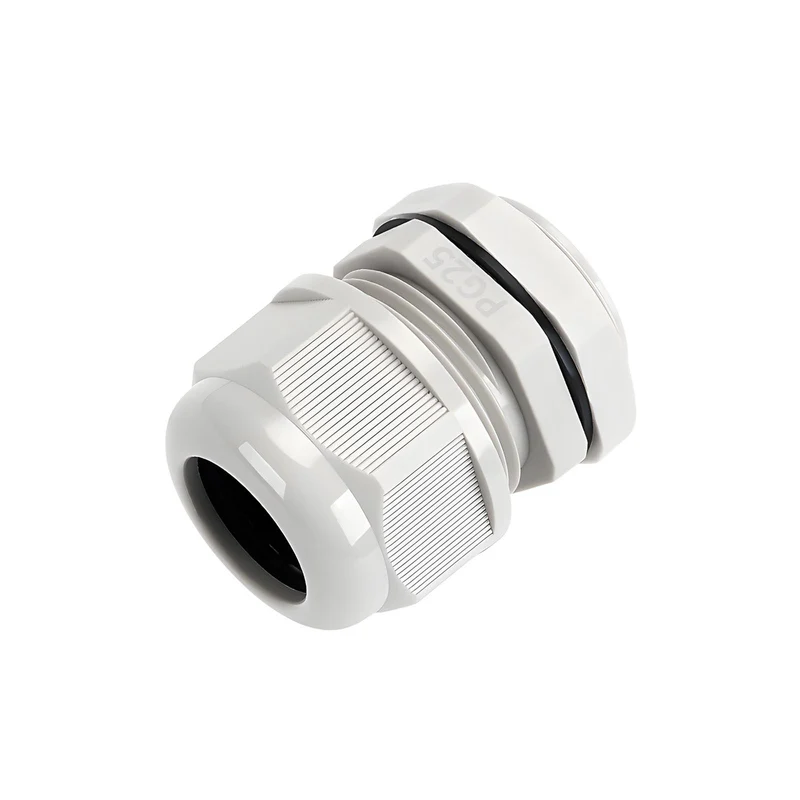 Waterproof Cable Gland, Nylon Cord Connector with EPDM Seal, IP69, White