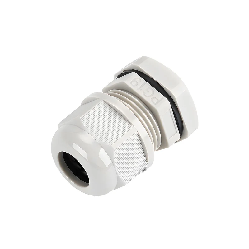 Waterproof Cable Gland, Nylon Cord Connector with EPDM Seal, IP69, White