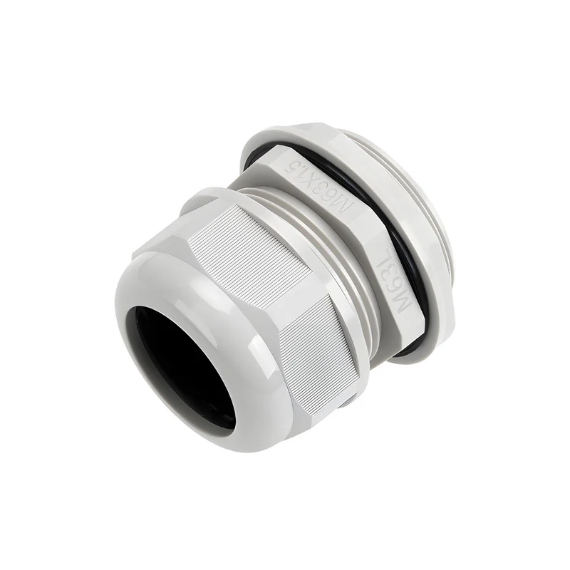 Waterproof Cable Gland, Nylon Cord Connector with EPDM Seal, IP69, White