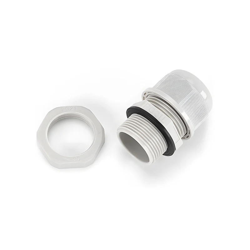 Waterproof Cable Gland, Nylon Cord Connector with EPDM Seal, IP69, White