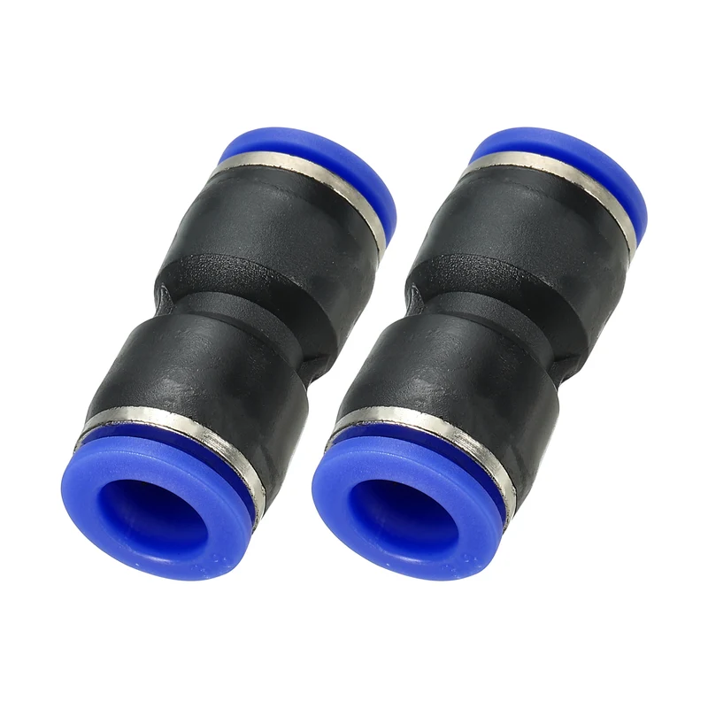 3/8 Inches Push to Connect Fitting Quick Release Pneumatic Connectors 2Pcs