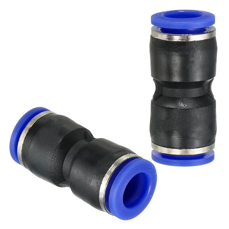 3/8 Inches Push to Connect Fitting Quick Release Pneumatic Connectors 2Pcs