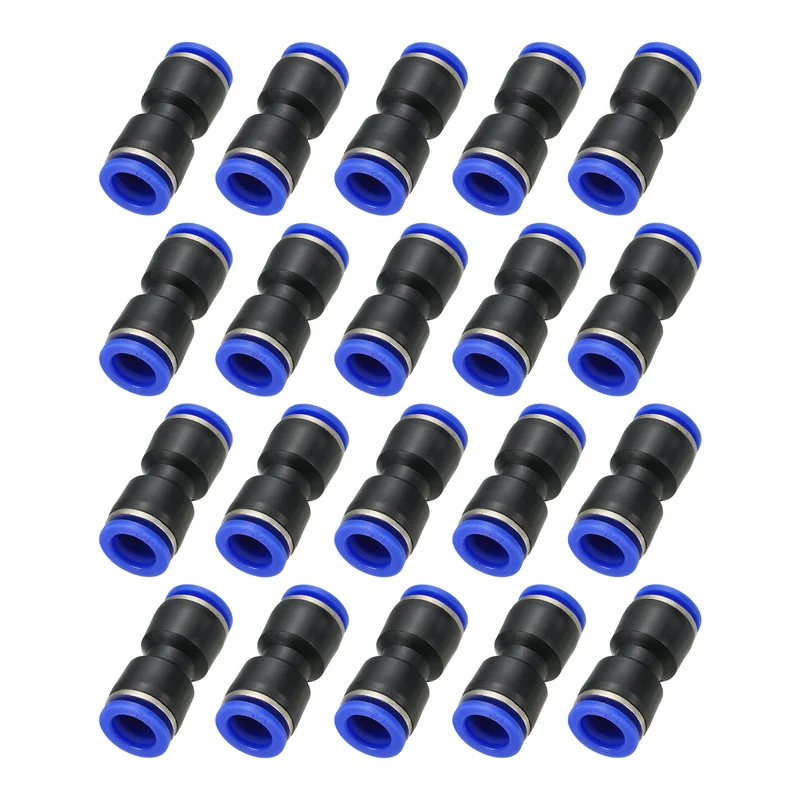 1/2 Inches Push to Connect Fitting Quick Release Pneumatic Connectors 20Pcs