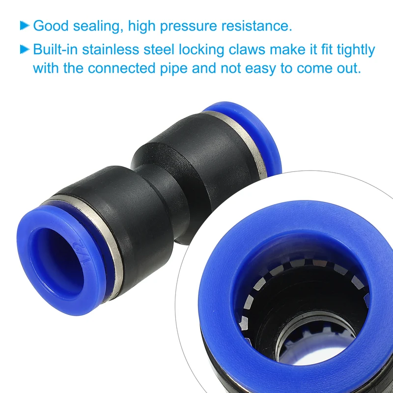 1/2 Inches Push to Connect Fitting Quick Release Pneumatic Connectors 20Pcs
