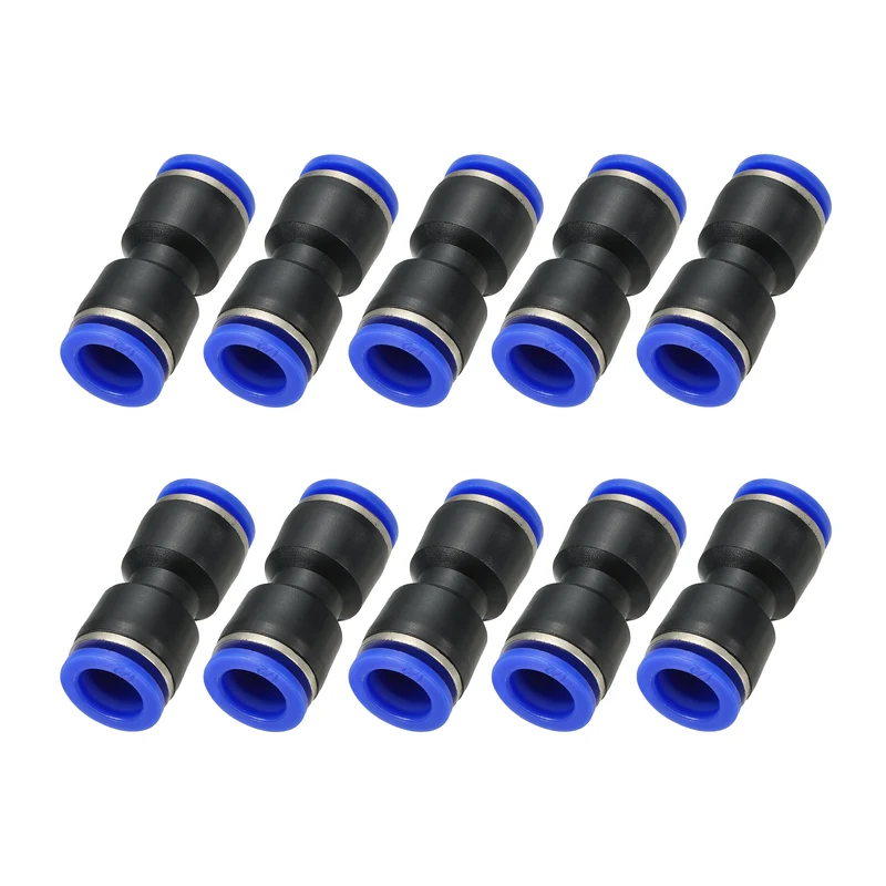 1/2 Inches Push to Connect Fitting Quick Release Pneumatic Connectors 10Pcs