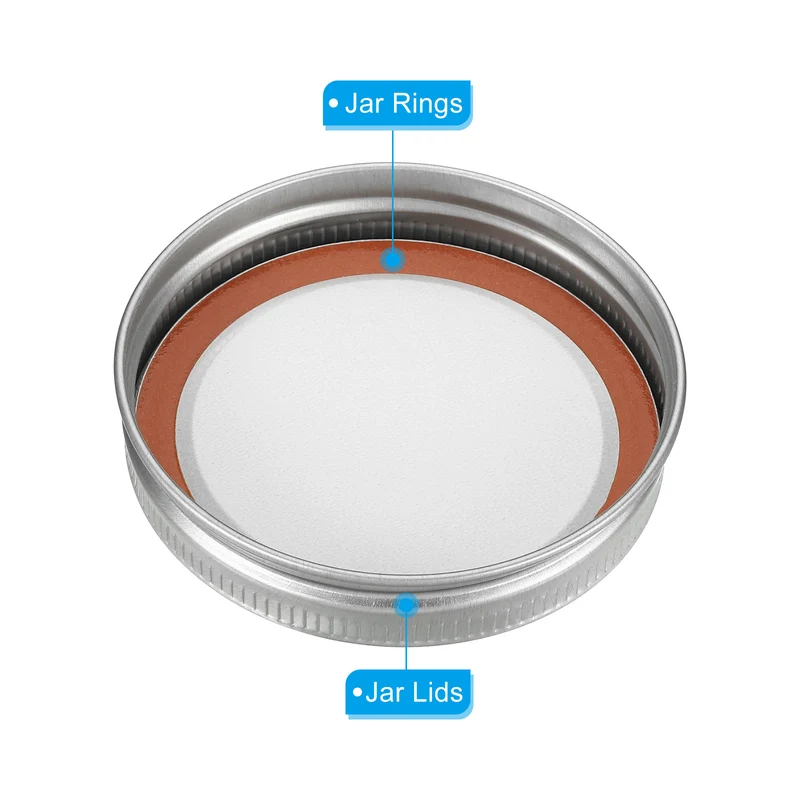 1Set/8pcs 70mm Regular Mouth Split-Type Iron Mason Jar Lids