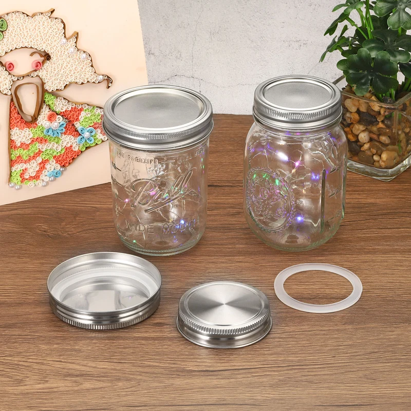 1Set/8pcs 70mm Regular Mouth Split-Type Iron Mason Jar Lids