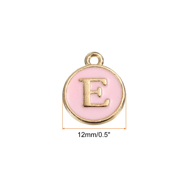 Alphabet Letter Charm Double Sided Enamel Initial Alphabet Pendant, for Bracelet Earring Jewelry Making