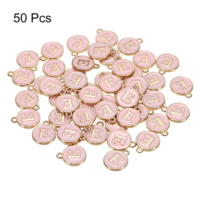 Alphabet Letter Charm Double Sided Enamel Initial Alphabet Pendant, for Bracelet Earring Jewelry Making