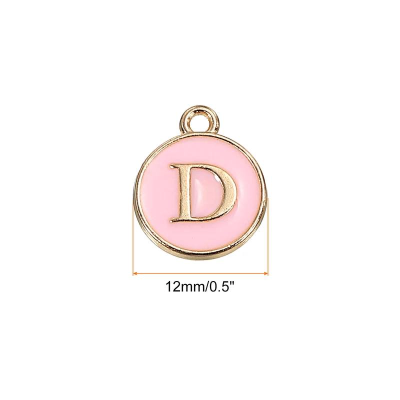 Alphabet Letter Charm Double Sided Enamel Initial Alphabet Pendant, for Bracelet Earring Jewelry Making