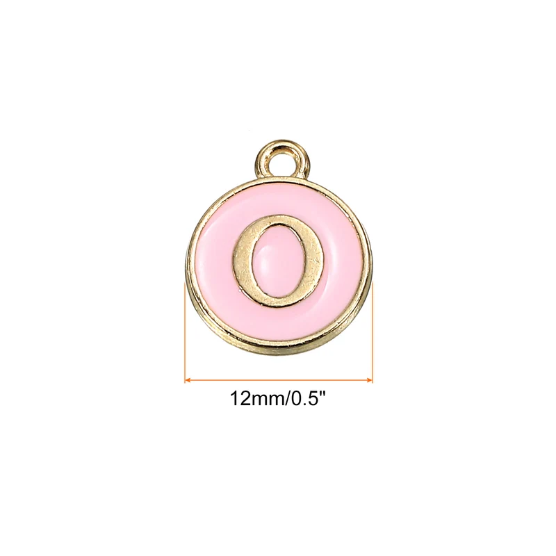 Alphabet Letter Charm Double Sided Enamel Initial Alphabet Pendant, for Bracelet Earring Jewelry Making