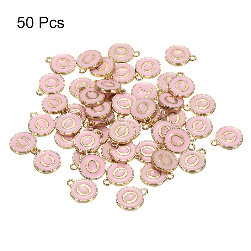 Alphabet Letter Charm Double Sided Enamel Initial Alphabet Pendant, for Bracelet Earring Jewelry Making