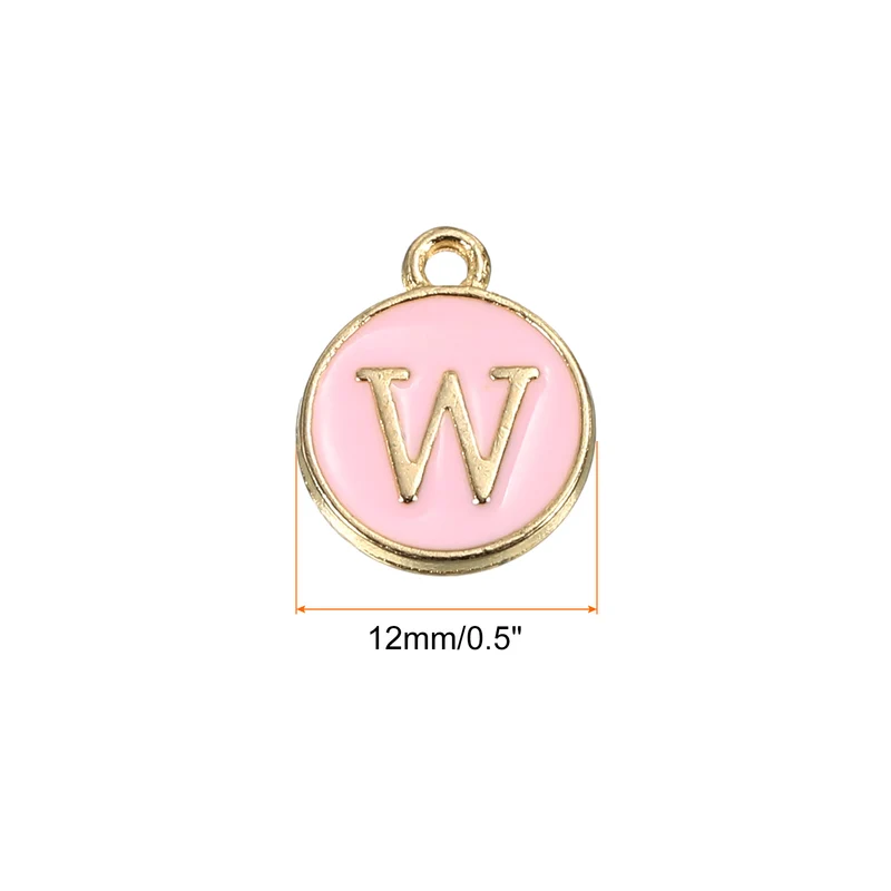 Alphabet Letter Charm Double Sided Enamel Initial Alphabet Pendant, for Bracelet Earring Jewelry Making