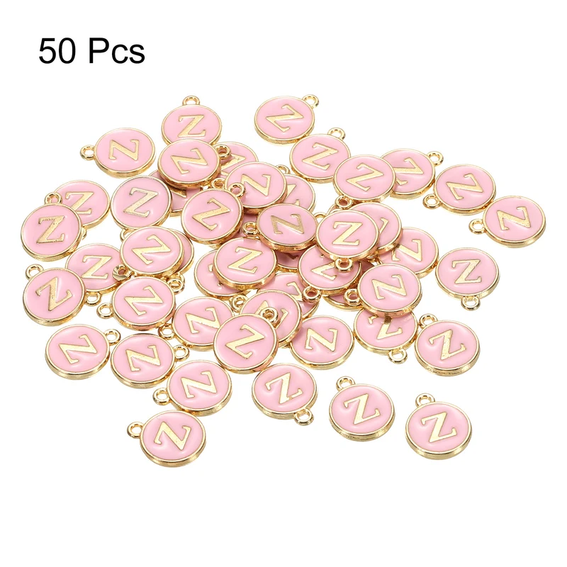 Alphabet Letter Charm Double Sided Enamel Initial Alphabet Pendant, for Bracelet Earring Jewelry Making