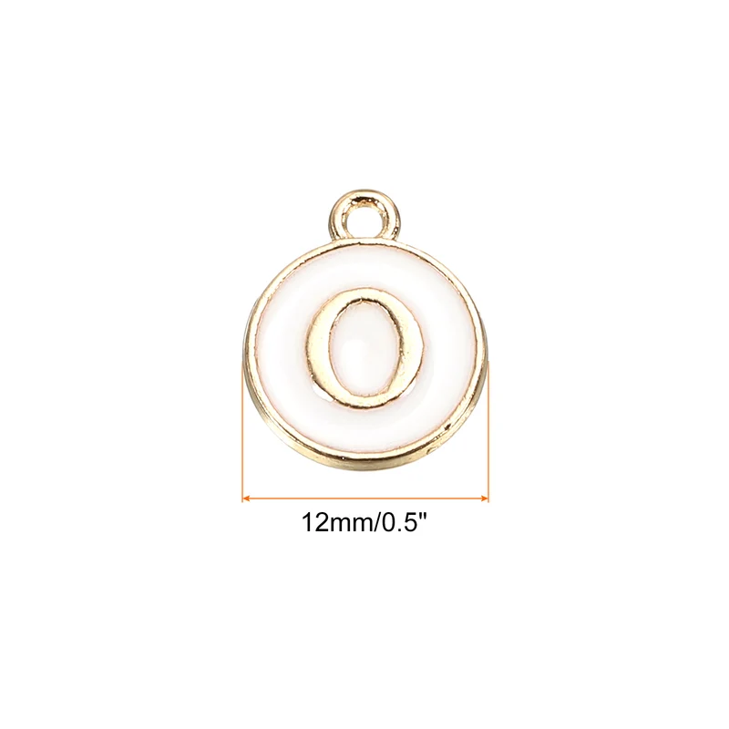 Alphabet Letter Charm Double Sided Enamel Initial Alphabet Pendant, for Necklace Bracelet Earring Jewelry Making