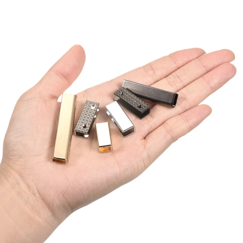 Belt Buckle End Tip, Zinc Alloy Zipper Clips Strap End Caps for Leather Sewing Decoration DIY Accessories