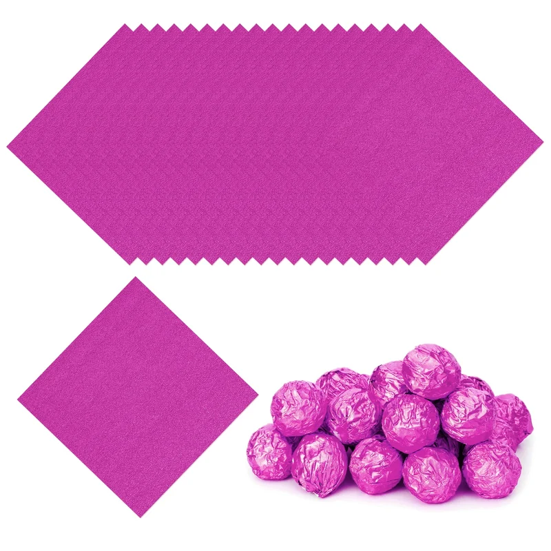 200 Pcs 4x4 Inch Foil Candy Wrappers Chocolate Wrapping Paper Dark Rose Red
