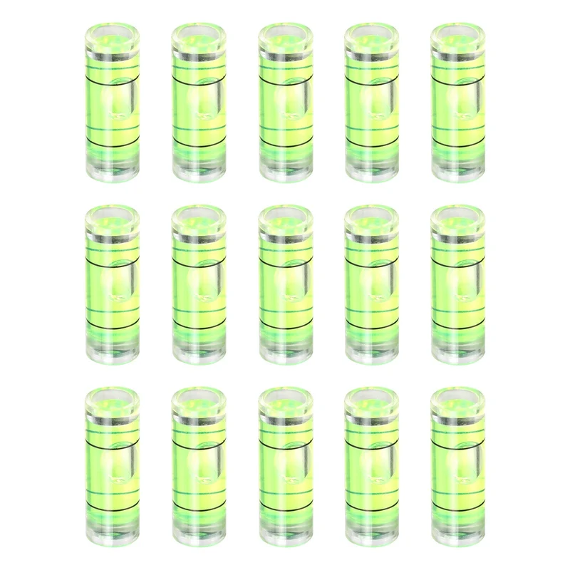 22.5x8mm Small Cylindrical Bubble Level Vials Levels Measuring Tools, 100pcs