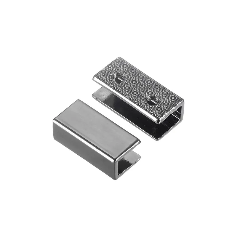 Belt Buckle End Tip, Zinc Alloy Zipper Clip Strap End Caps for Leather Sewing Decoration DIY Accessories