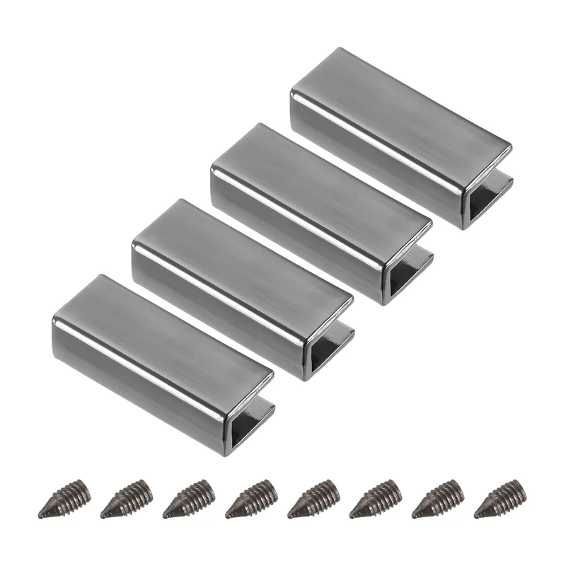 Belt Buckle End Tip, Zinc Alloy Zipper Clip Strap End Caps for Leather Sewing Decoration DIY Accessories