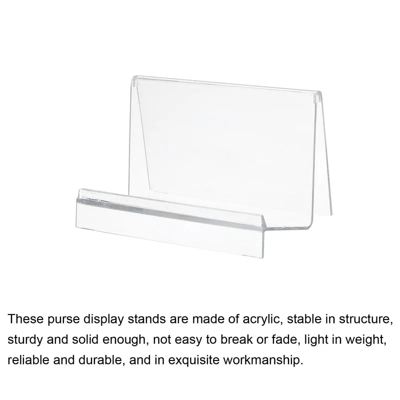 Acrylic Wallet Display Stand Holder Storage Rack Shelf Desktop Wallet Handbag Organizer Decoration