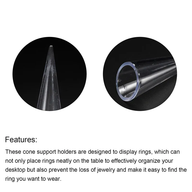 Ring Display Holder Jewelry Holder Ring Display Cone Showcase Stand Single Finger Rings Organizer
