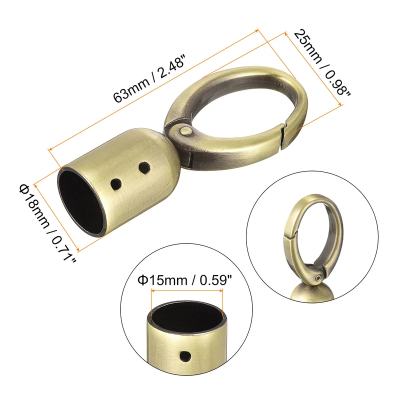 Uxcell Cord End Cap Terminator Cord Finding for Tassel Jewelry Making Strap