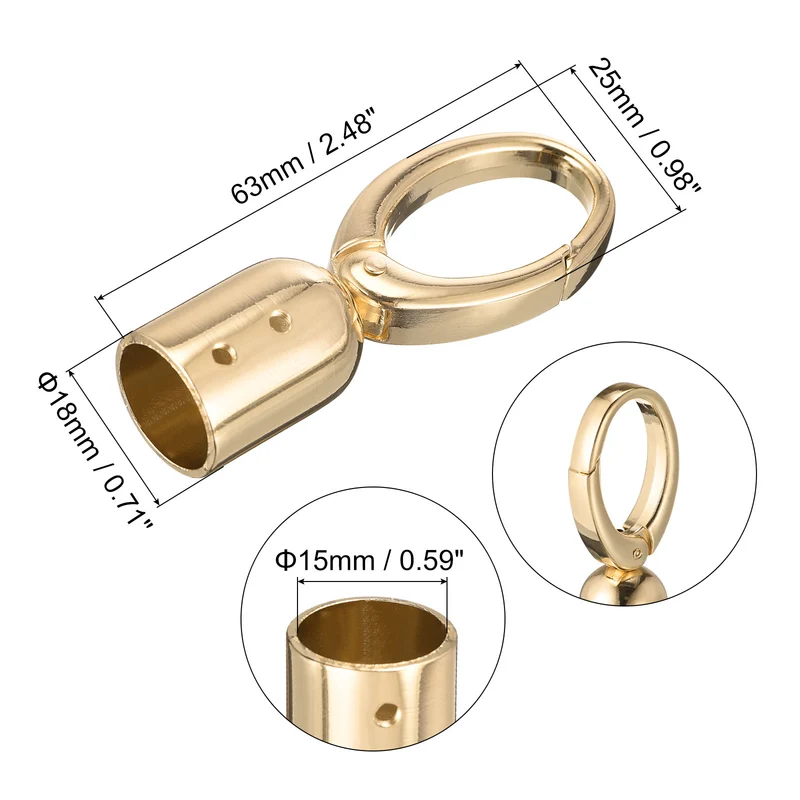 Uxcell Cord End Cap Terminator Cord Finding for Tassel Jewelry Making Strap