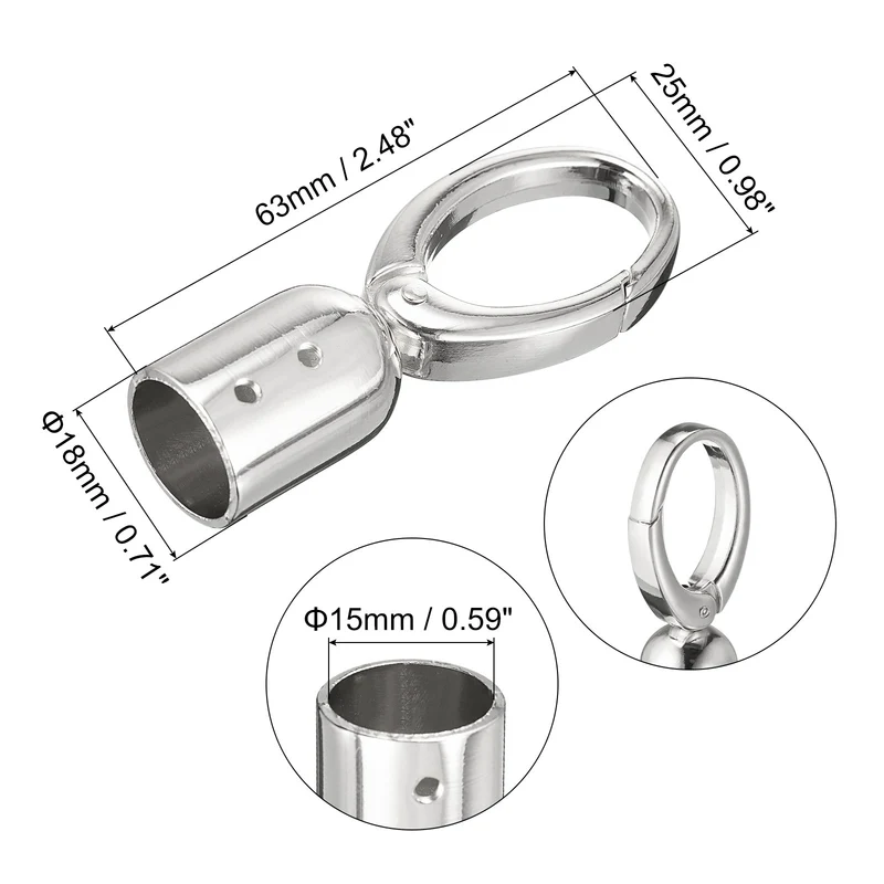 Uxcell Cord End Cap Terminator Cord Finding for Tassel Jewelry Making Strap