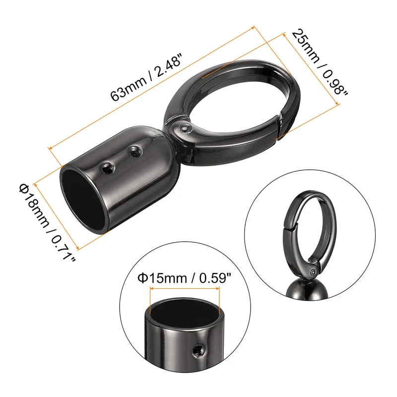 Uxcell Cord End Cap Terminator Cord Finding for Tassel Jewelry Making Strap