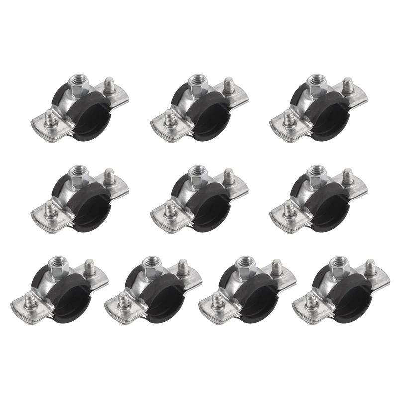 Uxcell Pipe Strap Clamp Carbon Steel Pipe Bracket Tube Clip
