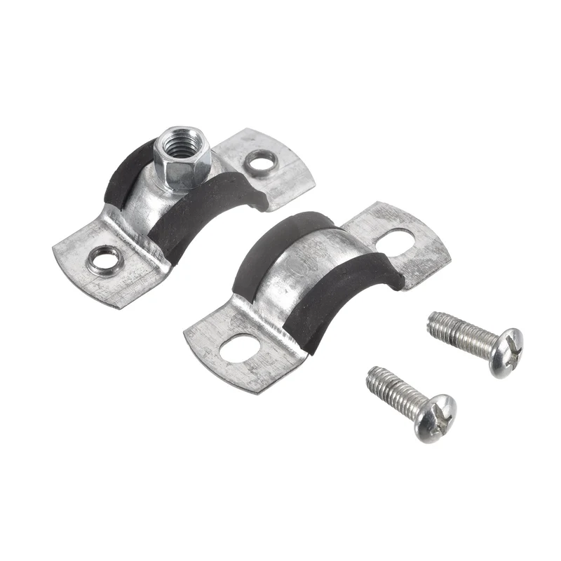 Uxcell Pipe Strap Clamp Carbon Steel Pipe Bracket Tube Clip