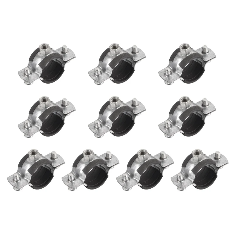 Uxcell Pipe Strap Clamp Carbon Steel Pipe Bracket Tube Clip