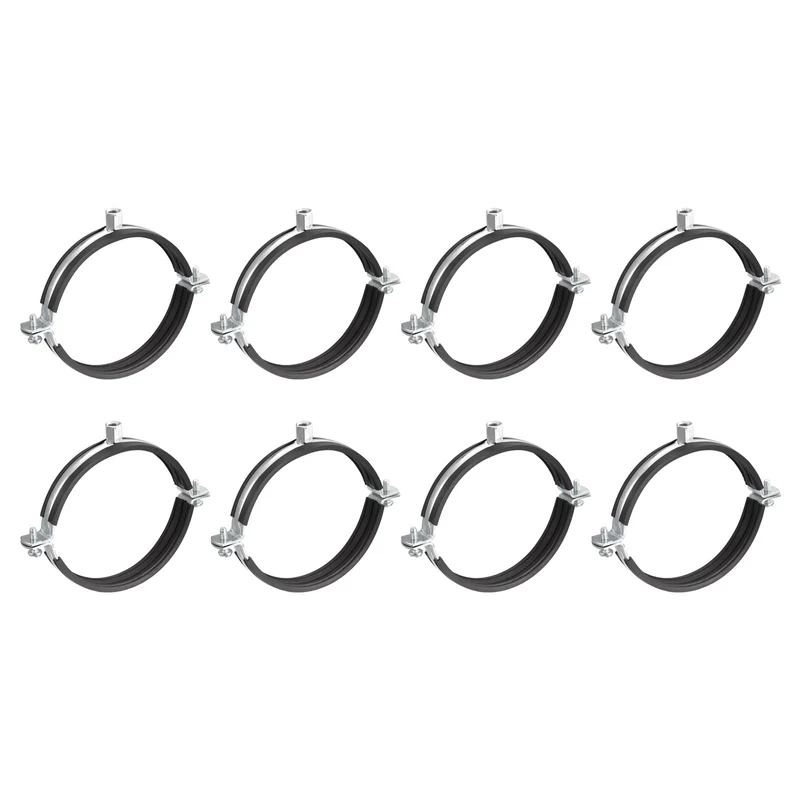 Uxcell Pipe Strap Clamps Carbon Steel Pipe Bracket Tube Clip for Water Tube Pipe